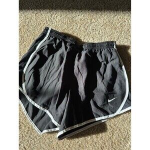 Nike Dri-Fit Black With White Stripes Women's Active Shorts - Size L kids